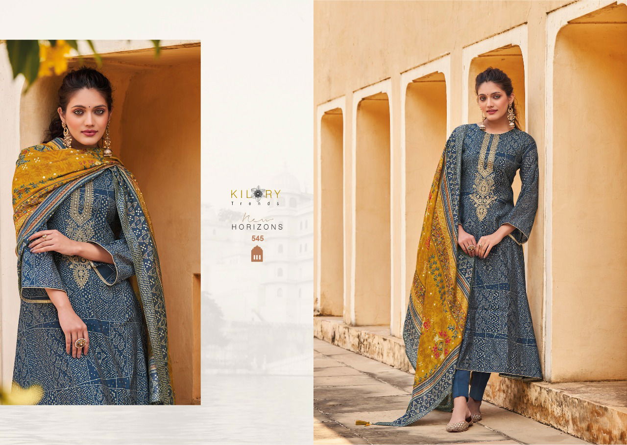 Kilory Silk Of Bandhej 541-548  Designer Salwar Suits Catalog